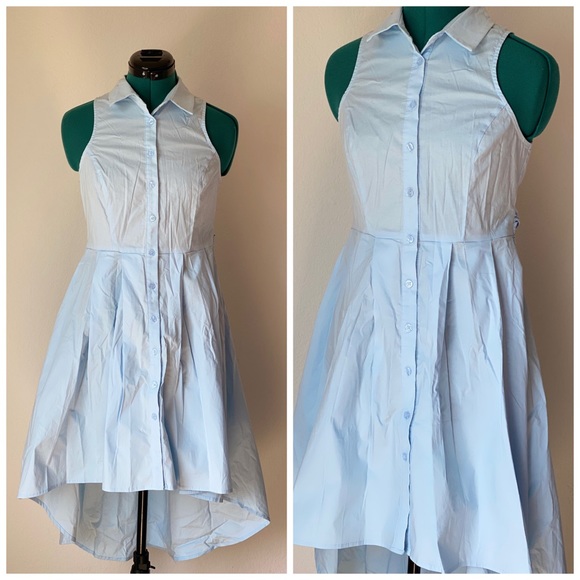 A.Cali Tops - NFS High Low Button-Up Vest Blouse S